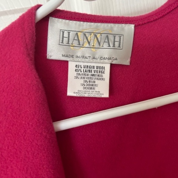 Hannah Women's Pink Barbie One Size Cape Shawl  Wool Made in Canada - Picture 2 of 6